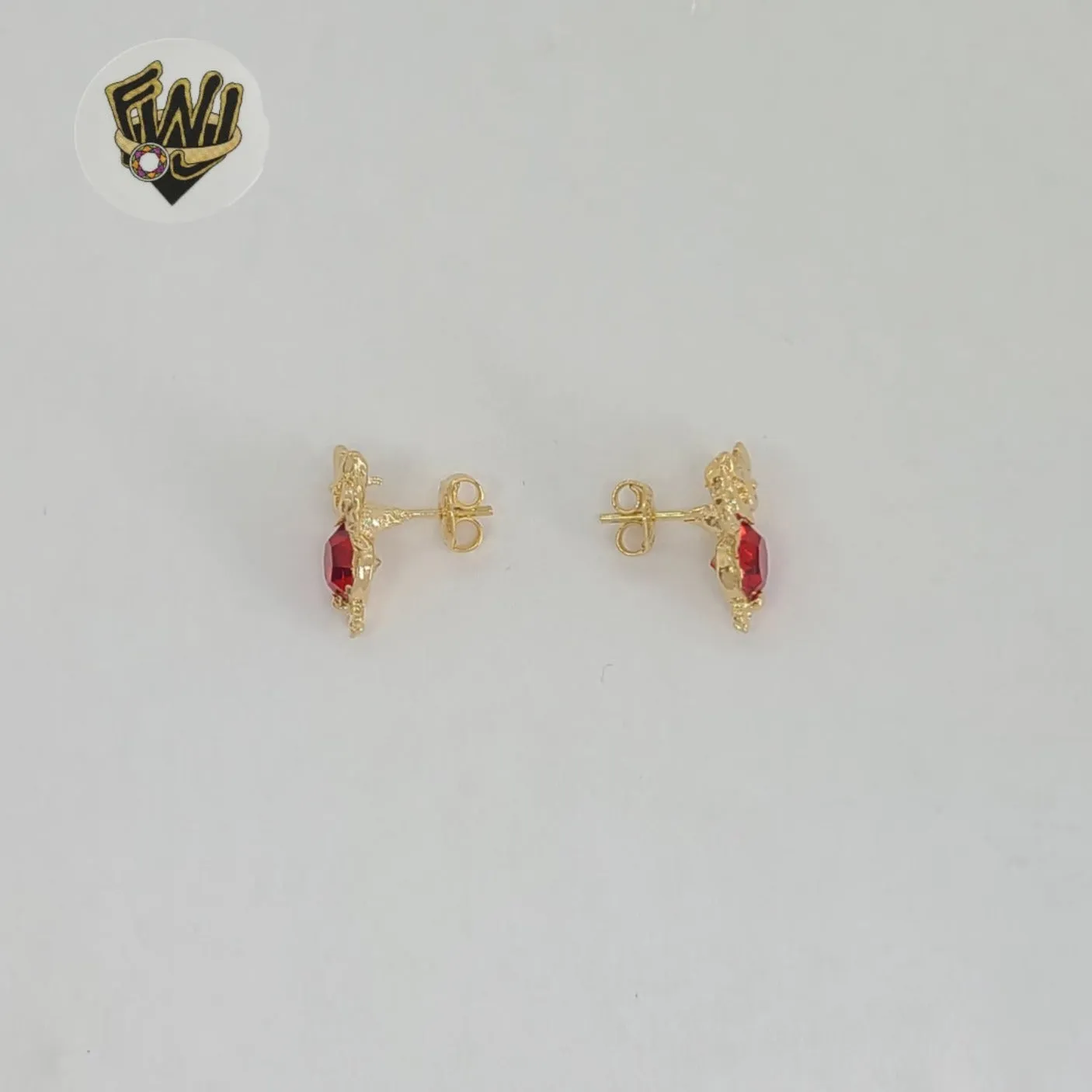 (1-1172-2) Gold Laminate - Owl Studs Earrings - BGF