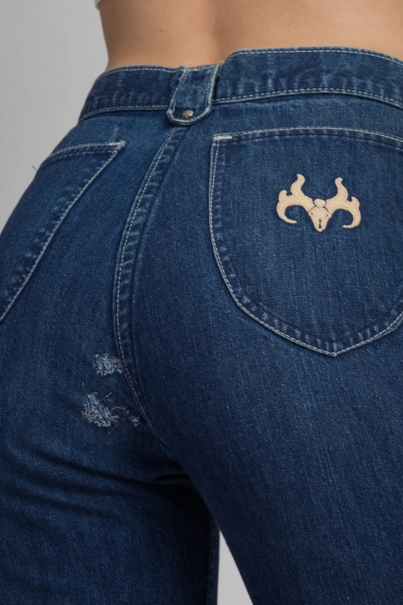 80s Frederick's Of Hollywood Cut Out Jeans - Medium, 28"