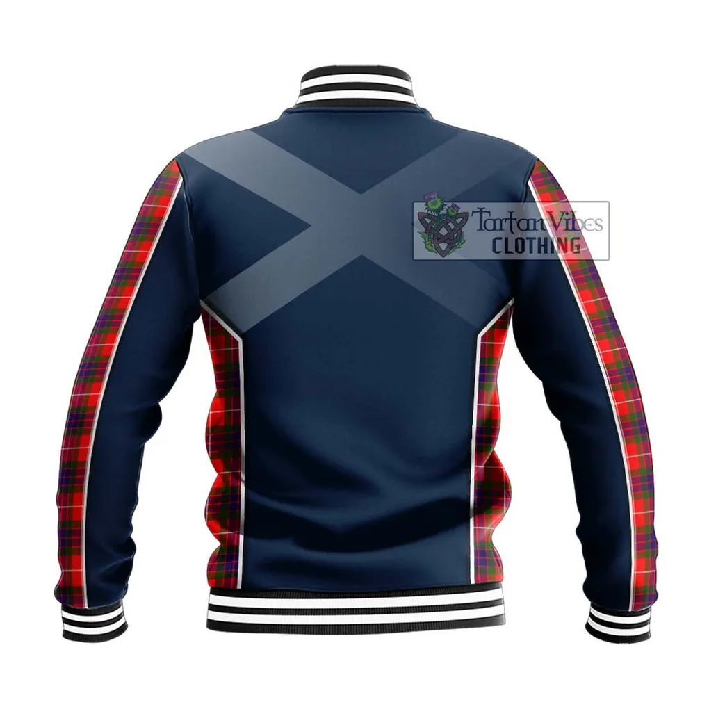 Abernethy Tartan Baseball Jacket with Family Crest and Lion Rampant Vibes Sport Style