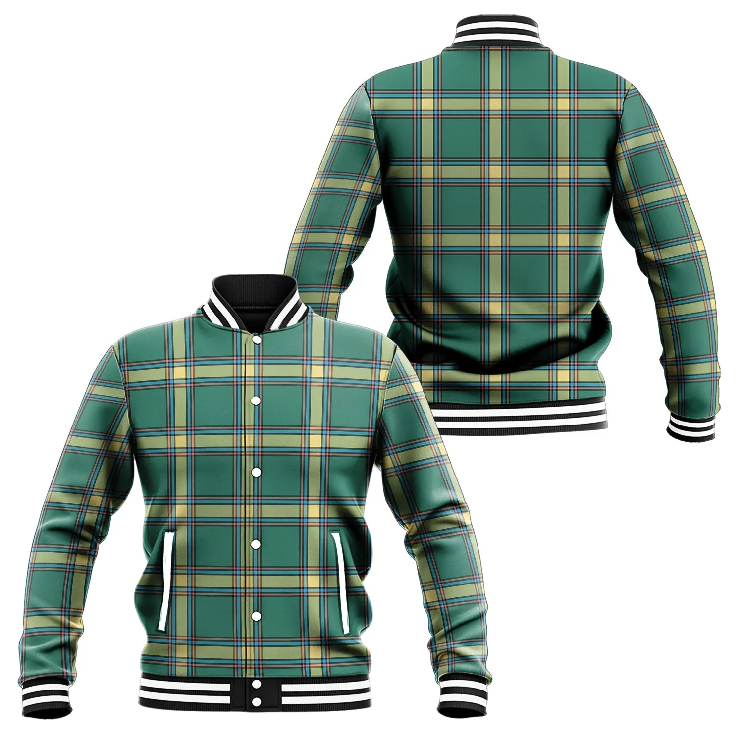 Alberta Province Canada Tartan Baseball Jacket