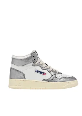 AUTRY Medalist Mid Bicolor White/ Steel Metallic