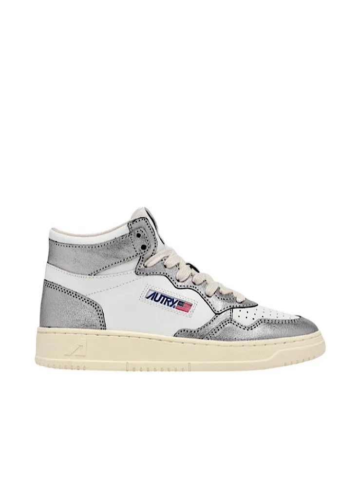 AUTRY Medalist Mid Bicolor White/ Steel Metallic