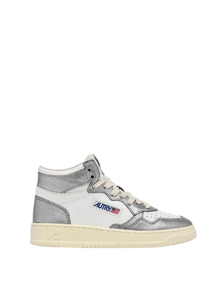 AUTRY Medalist Mid Bicolor White/ Steel Metallic