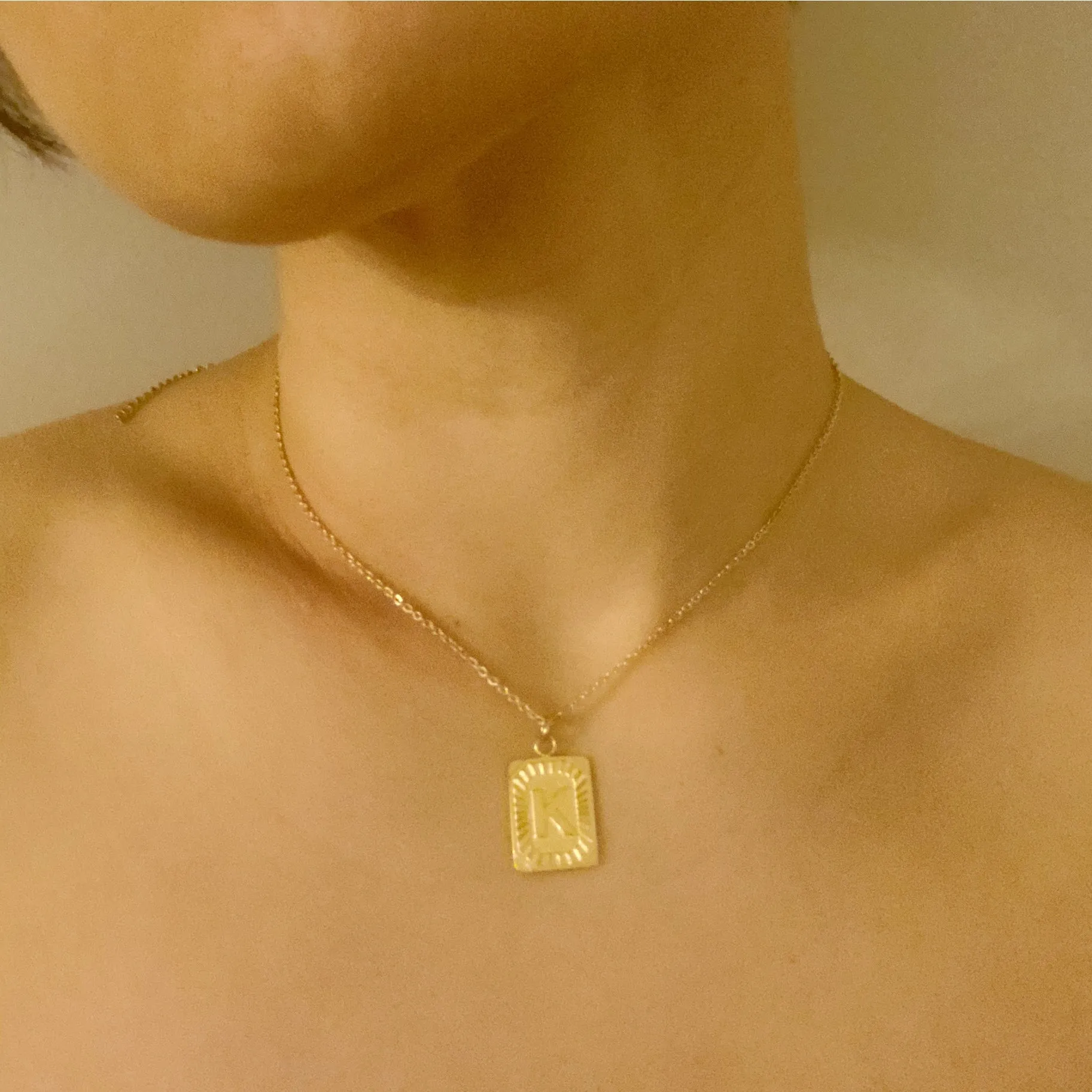 Aztec Initial Necklace
