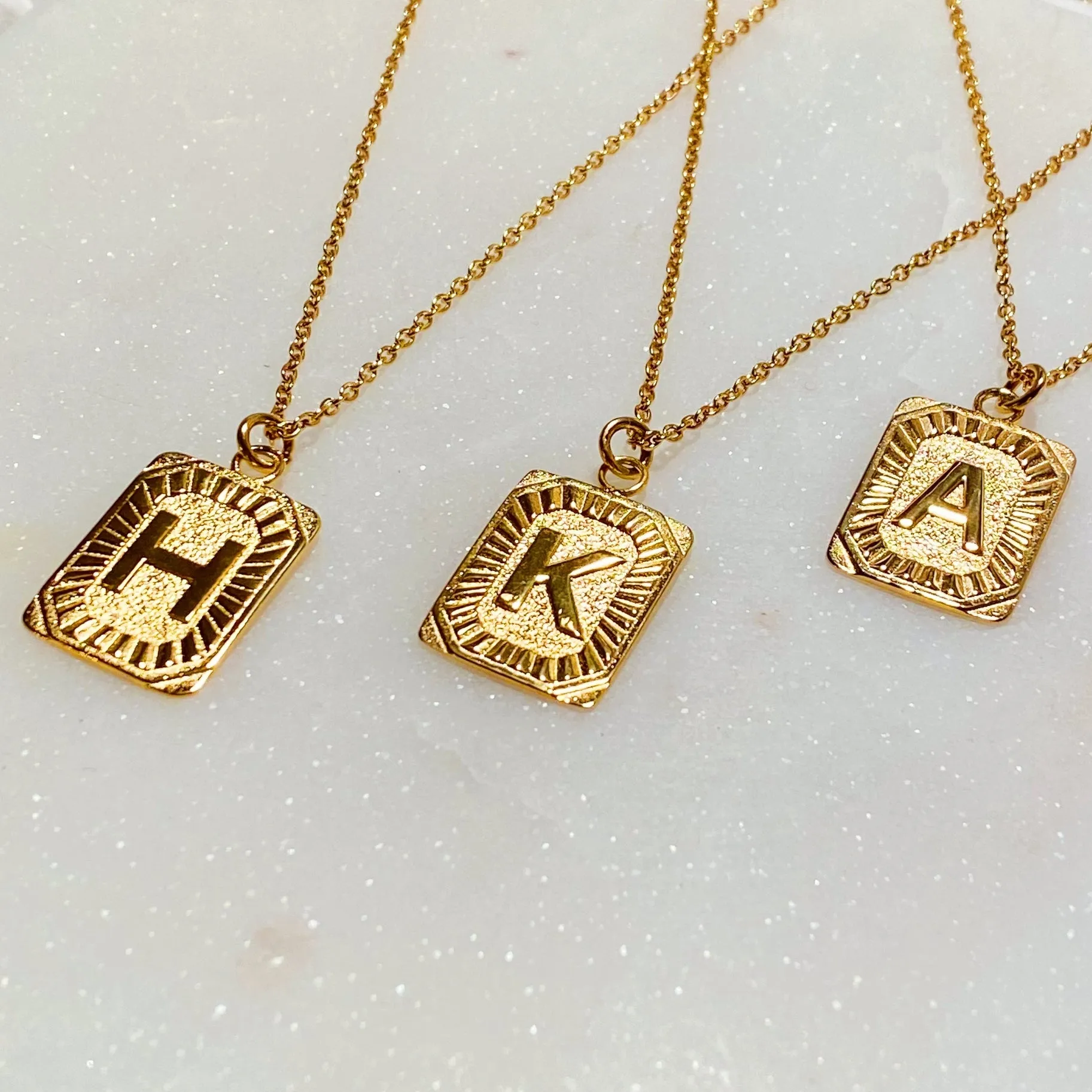 Aztec Initial Necklace