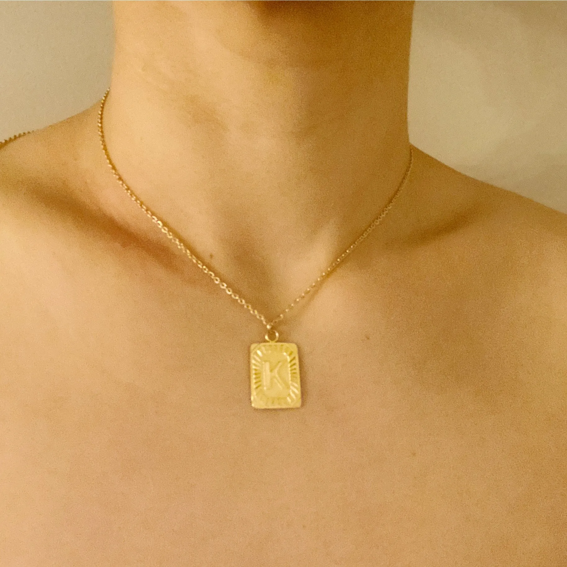 Aztec Initial Necklace