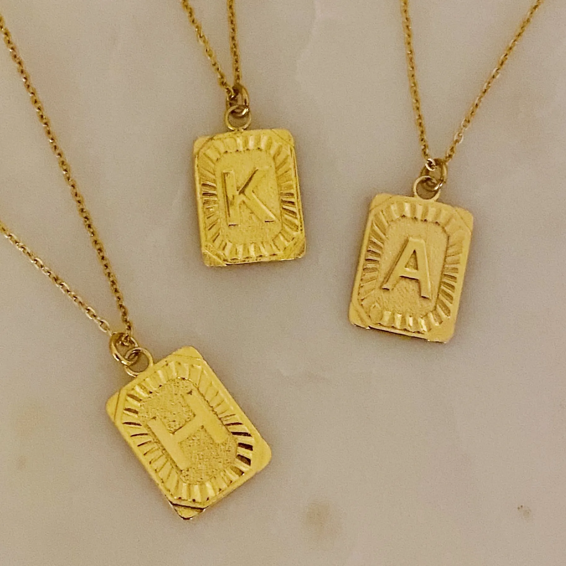 Aztec Initial Necklace