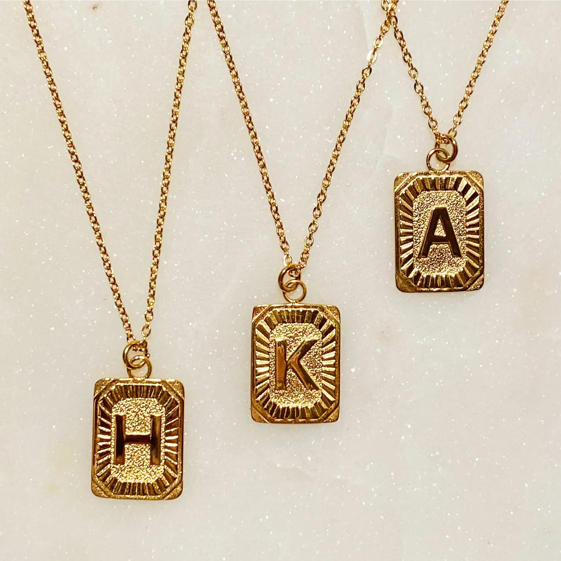 Aztec Initial Necklace
