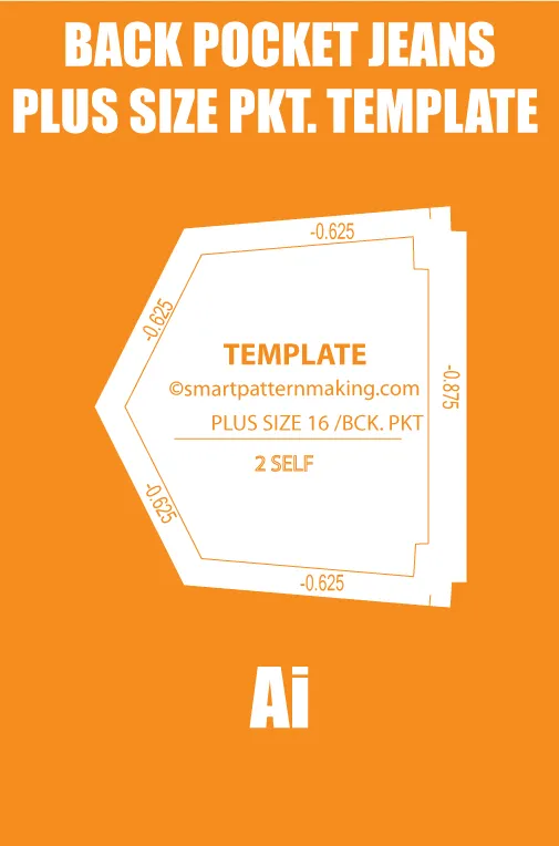 Back Pocket Jeans Plus Size Jeans Pocket Template