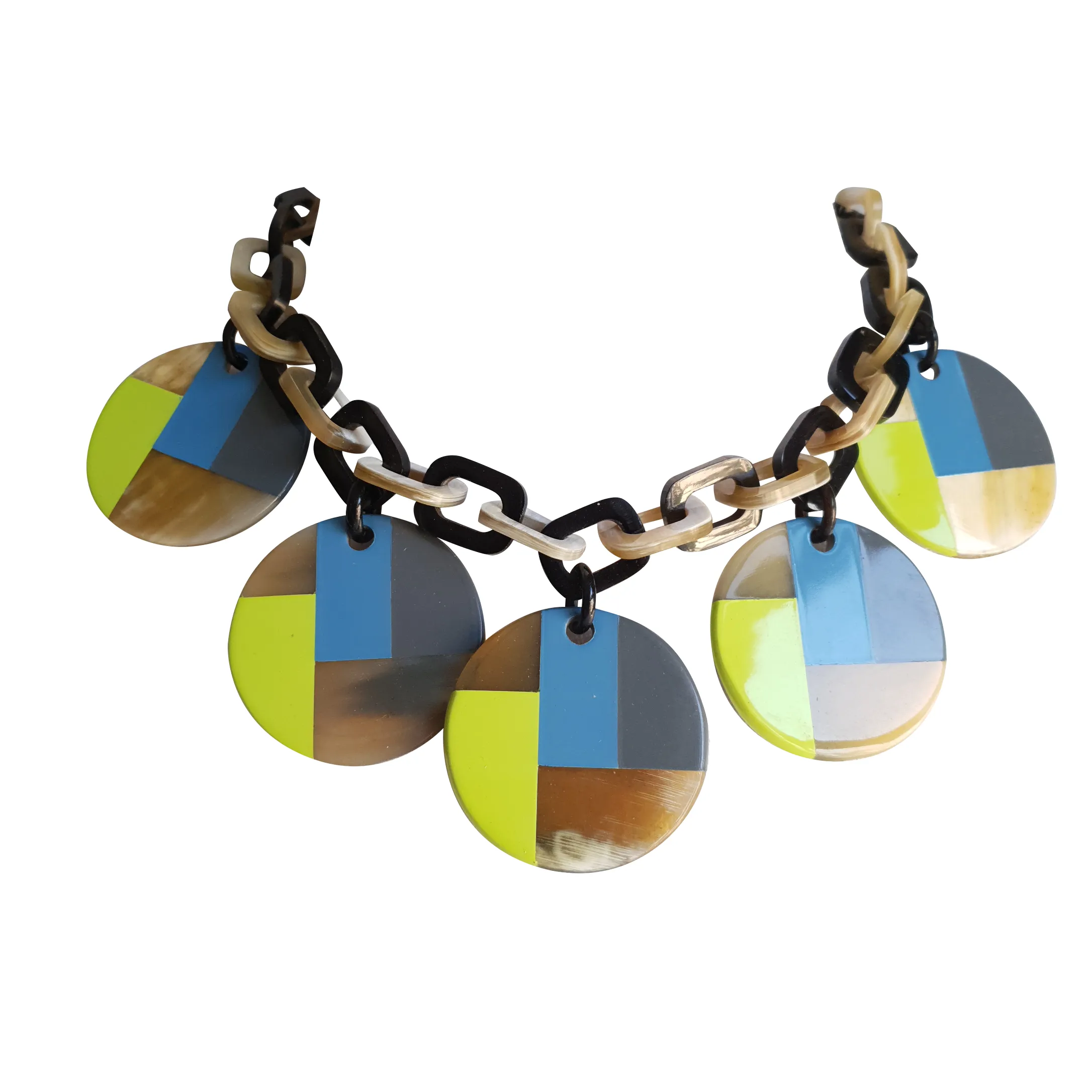 Charming Buffalo Horn Necklace J17865, Made by Natural Material