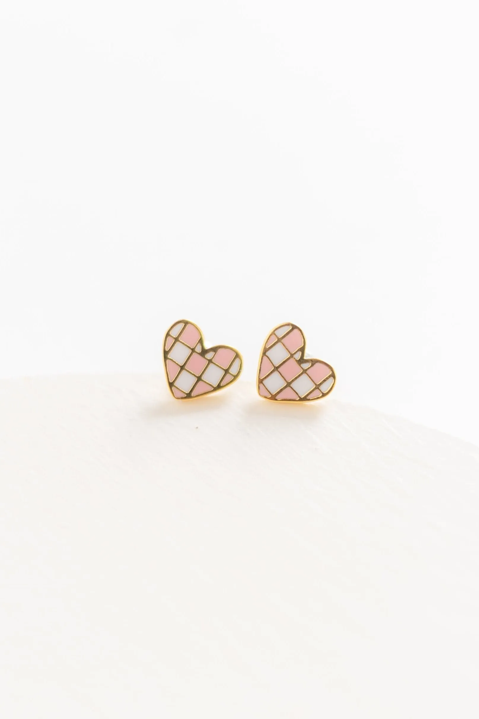 Cove Checker Heart Earring