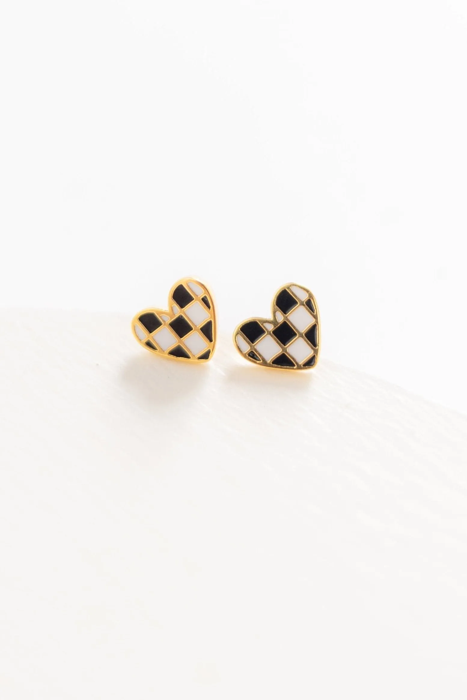 Cove Checker Heart Earring