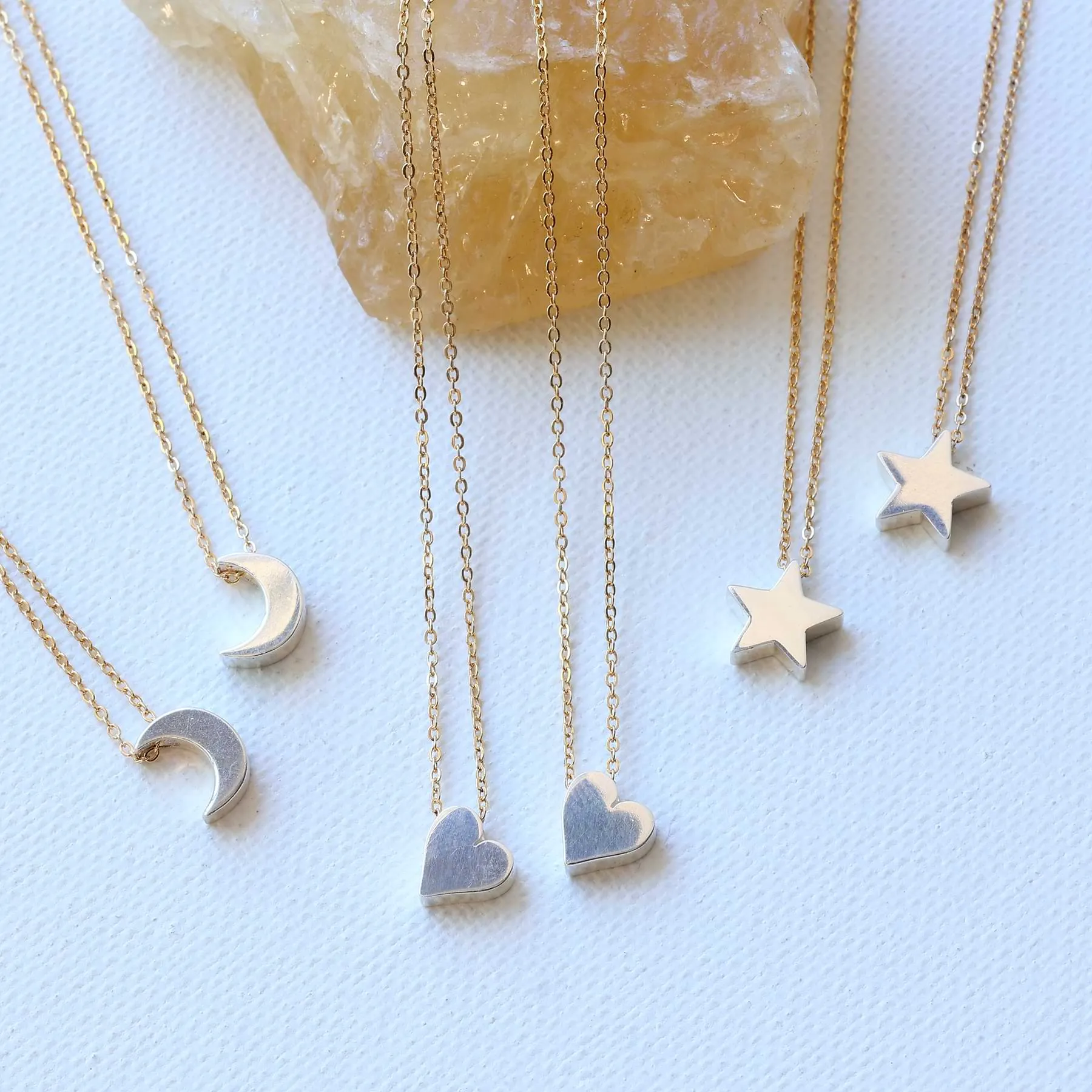 Gliding Heart - Silver Heart Necklace