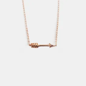 Gold-Dipped Mini Arrow Pendant Necklace 16 -18in