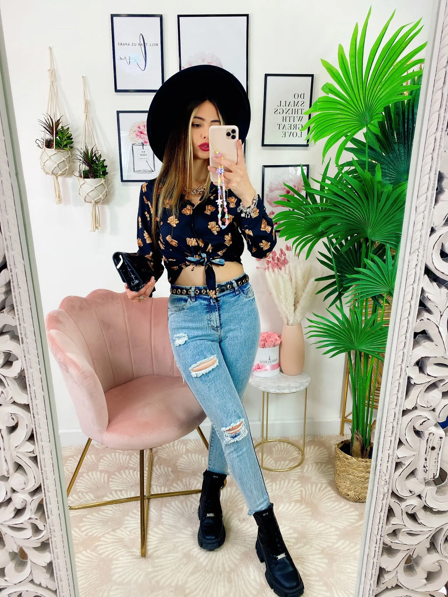 Jeans con strappi bagno chiaro