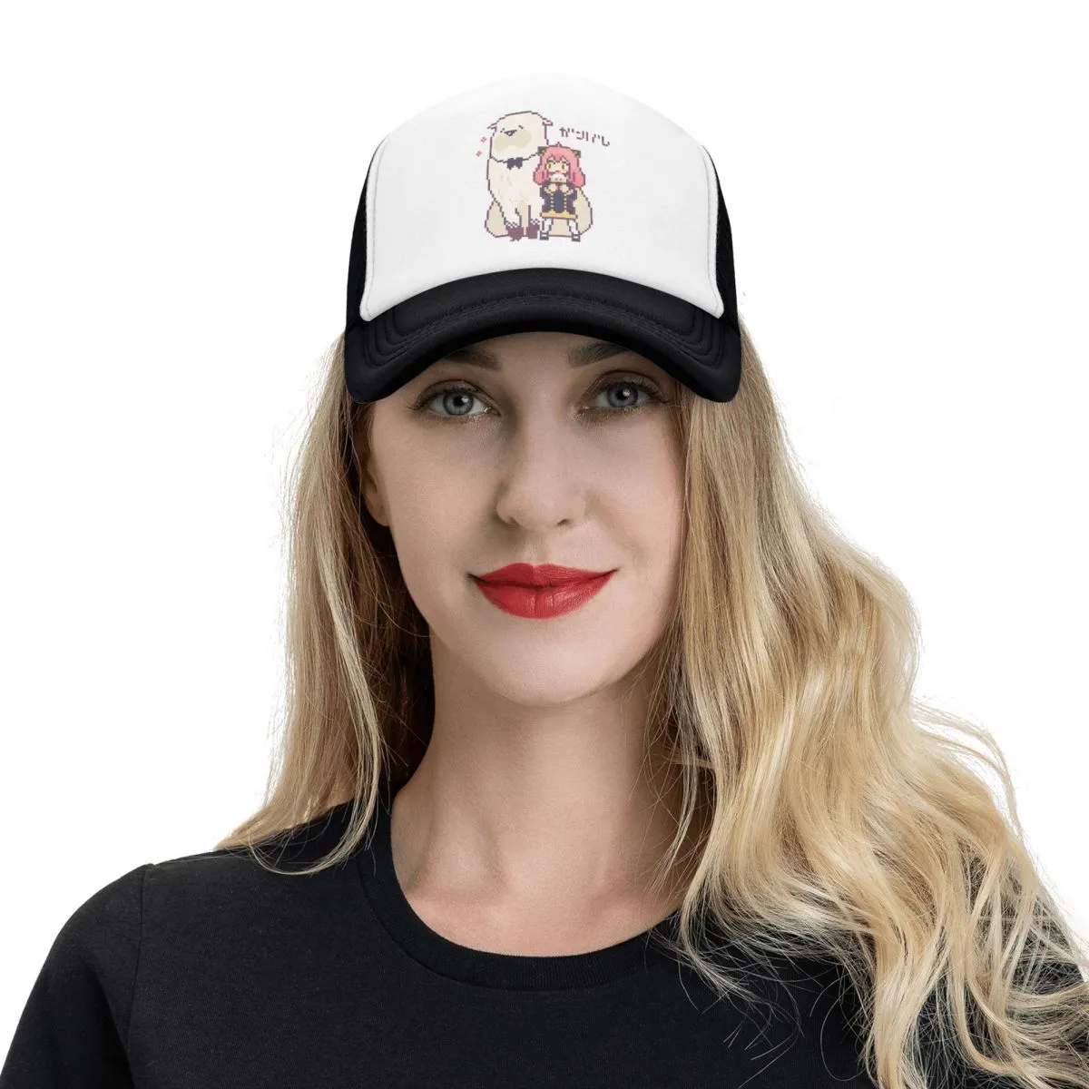 kawaii Anya Forger With Her Lovely Dog Classic Baseball Cap Spy X Family Manga Mesh Net Hat Trucker