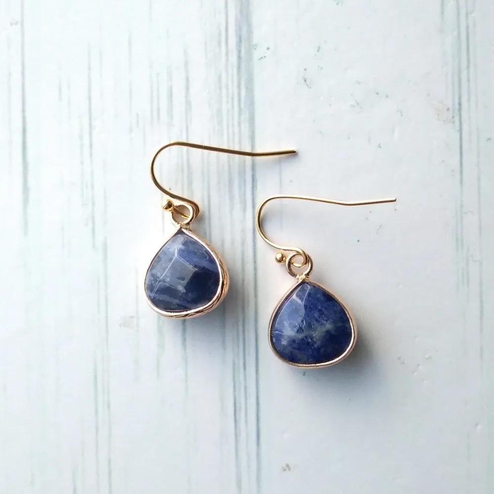 Lapis Lazuli Single Drop Earrings