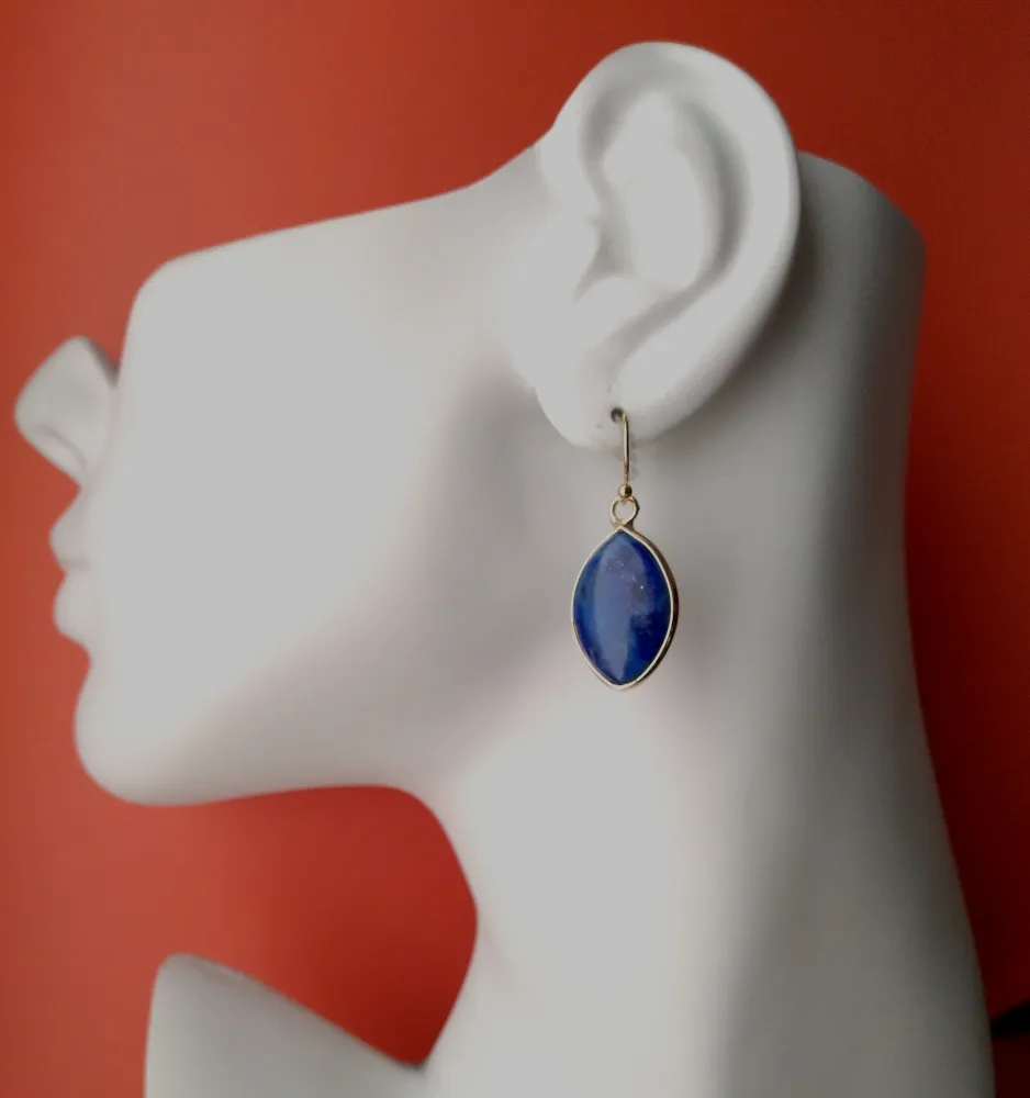 Lapis Lazuli Single Drop Earrings