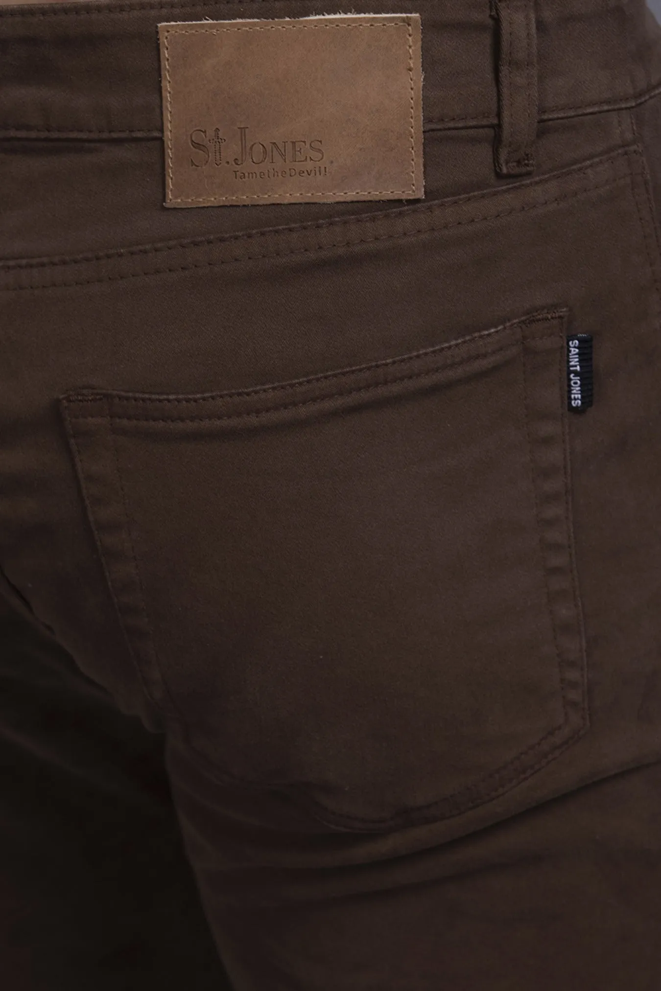 Men Colored jeans Slimfit-Dark Brown