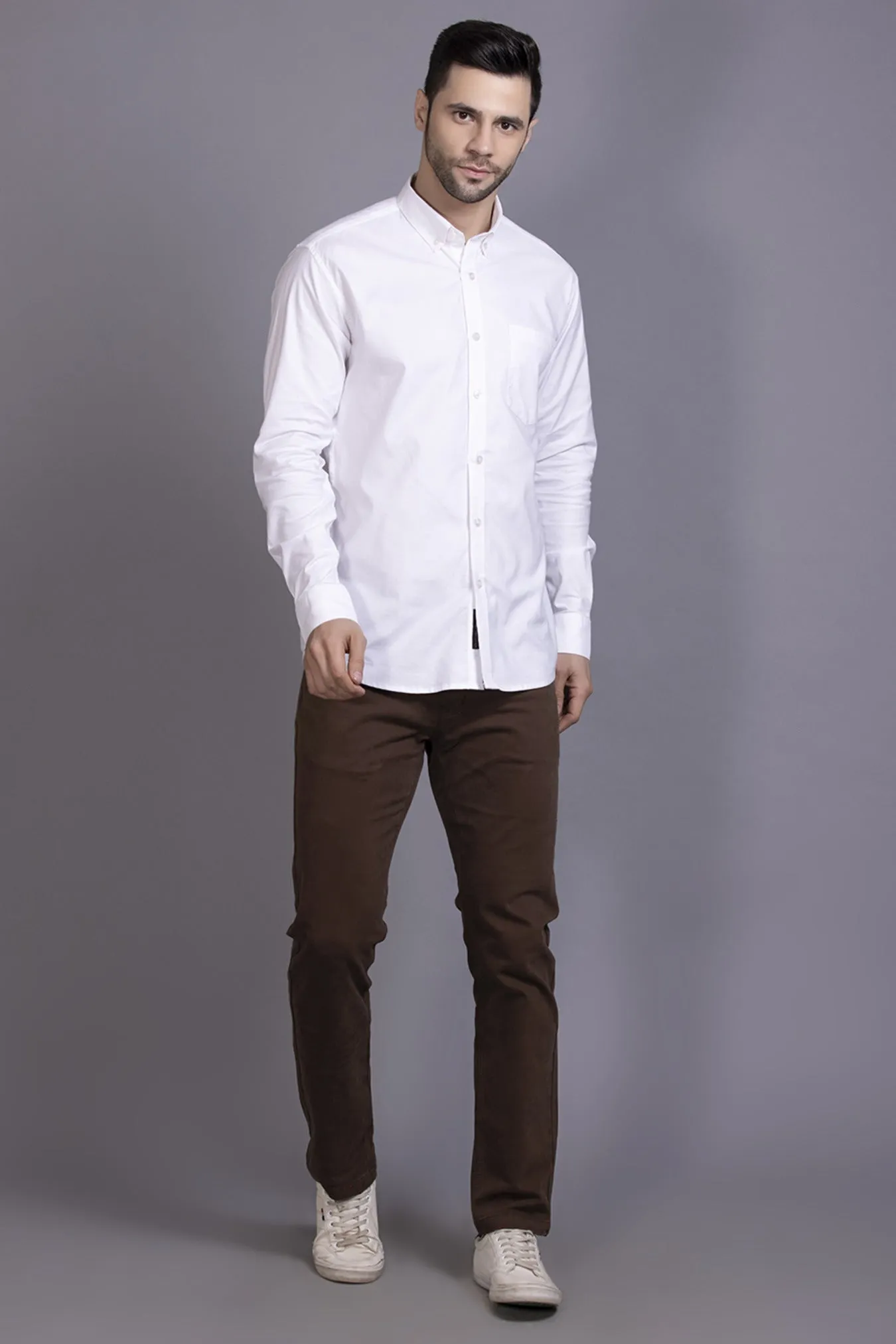 Men Colored jeans Slimfit-Dark Brown