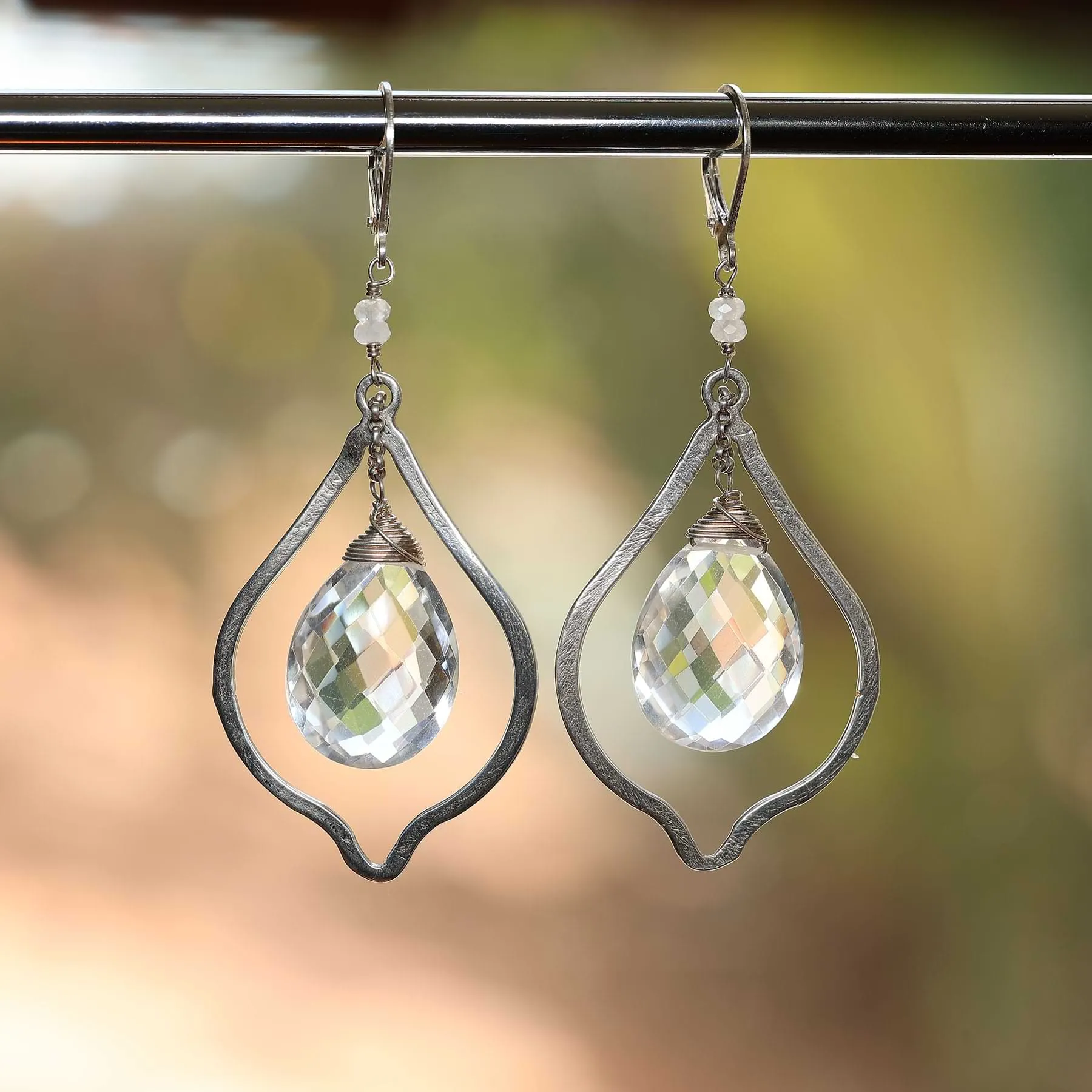 Quench - Quartz Crystal Silver Earrings