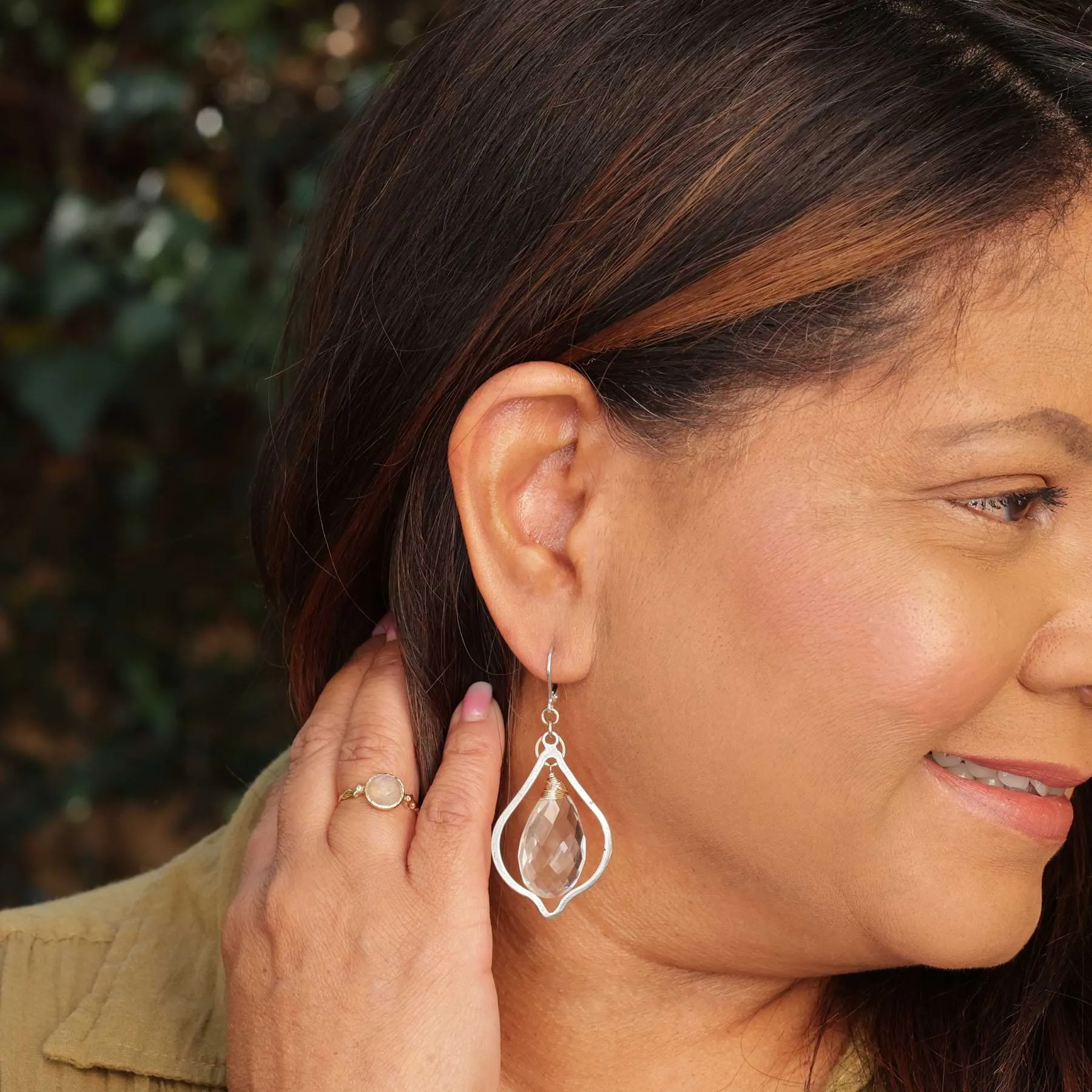 Quench - Quartz Crystal Silver Earrings