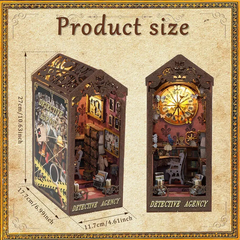 Supernatural Detective: Mystical Diorama Wooden LED DIY Book Nook Kit