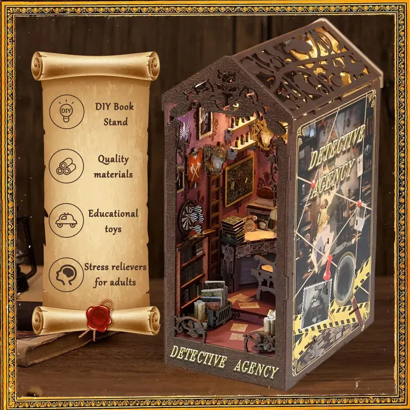 Supernatural Detective: Mystical Diorama Wooden LED DIY Book Nook Kit