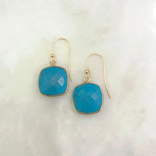 Turquoise Single Drop Hook Earrings