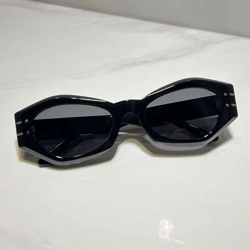 Women's Summer Sunglasses For Men and Women Signature B1U style Anti-Ultraviolet Retro Plate Full Frame Eyeglasses Random Box