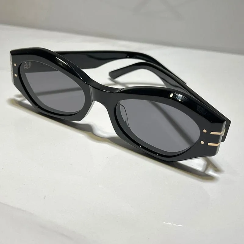 Women's Summer Sunglasses For Men and Women Signature B1U style Anti-Ultraviolet Retro Plate Full Frame Eyeglasses Random Box