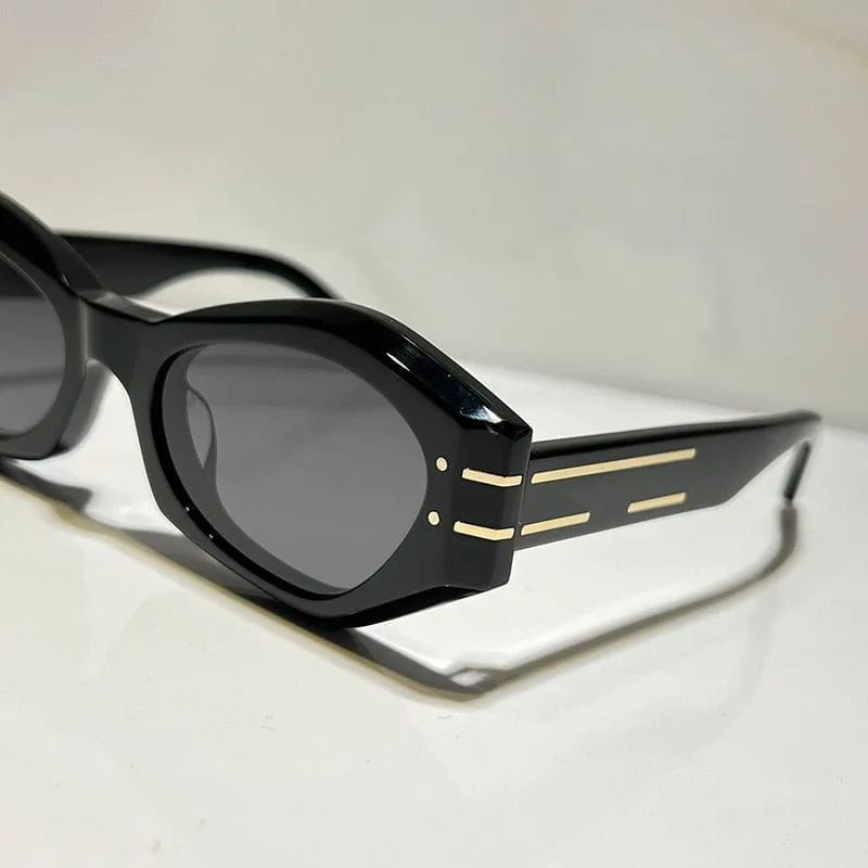 Women's Summer Sunglasses For Men and Women Signature B1U style Anti-Ultraviolet Retro Plate Full Frame Eyeglasses Random Box