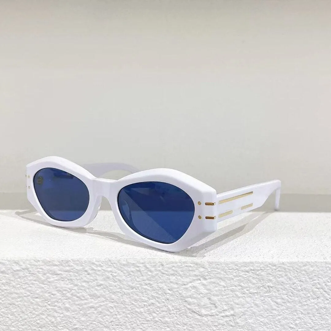 Women's Summer Sunglasses For Men and Women Signature B1U style Anti-Ultraviolet Retro Plate Full Frame Eyeglasses Random Box
