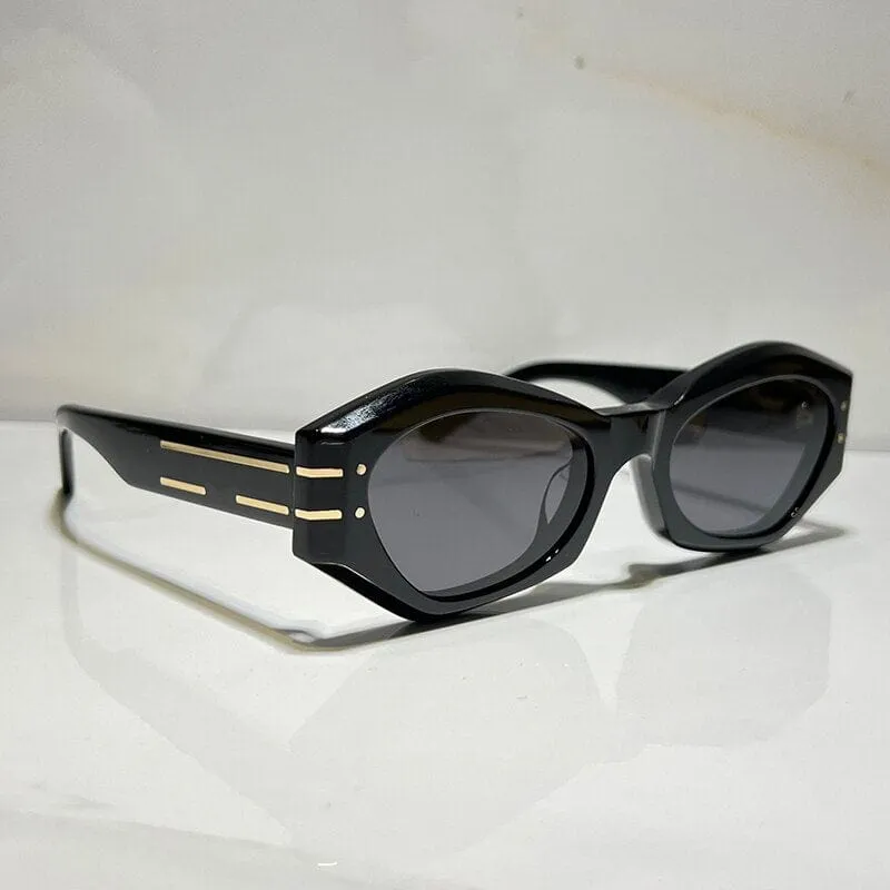 Women's Summer Sunglasses For Men and Women Signature B1U style Anti-Ultraviolet Retro Plate Full Frame Eyeglasses Random Box